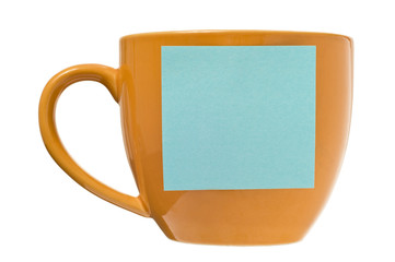 Coffee Cup With Blank Postit Note