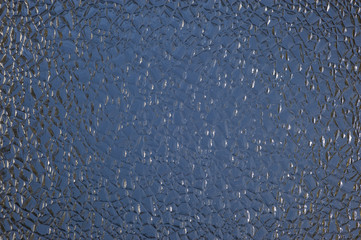 Dark Blue Cracked Glass Background