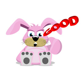 rabbit with hand like