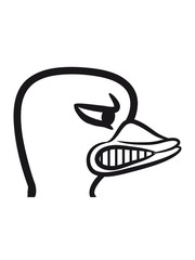 Ente böse agressiv fies