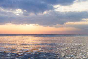 Sunlight shining into the sea