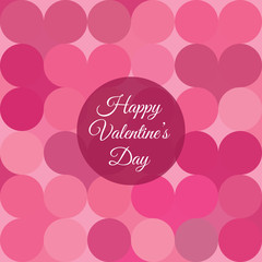 Fototapeta na wymiar Valentines day card with hearts background