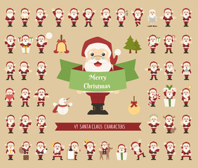 Set of Santa Claus character