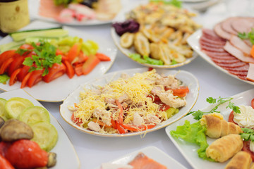 Meat Salad with Cheese