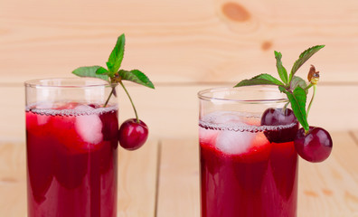 cherries and juice