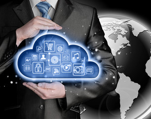Cloud computing touchscreen interface