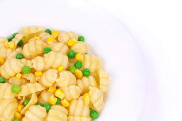 Pasta with green peas