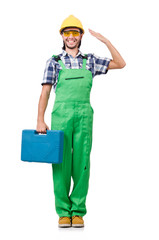 Industrial worker isolated on the white background