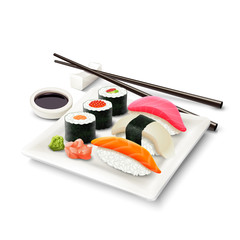 Sushi Realistic Set
