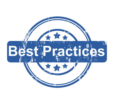 Best Practices business concept stamp