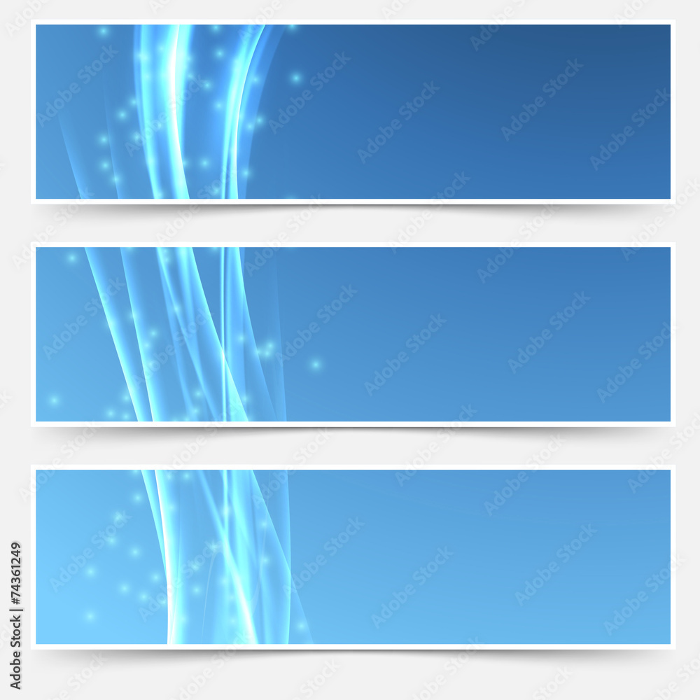 Wall mural bright swoosh smooth wave web header collection