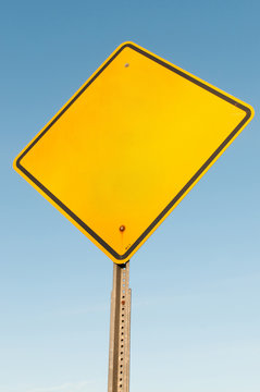 Blank road sign