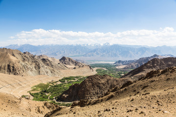 Leh valley in Ladakh, India