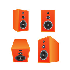 speakers on White background