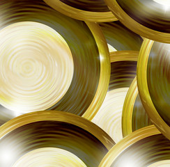 Golden round design elements