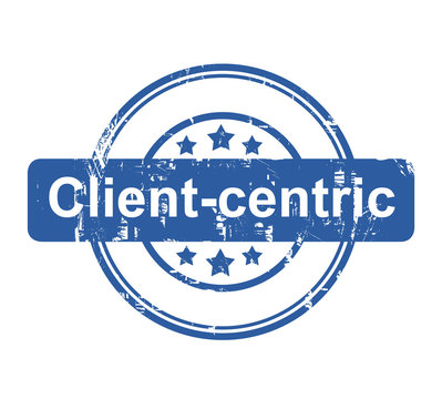 Client-centric business concept stamp