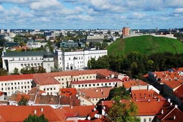 Vilnius city aerial view from Vilnius University tower