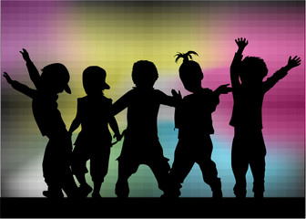 children silhouettes