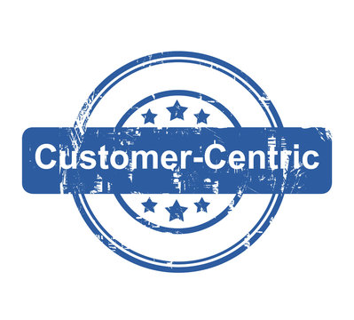 Customer Centric business concept stamp