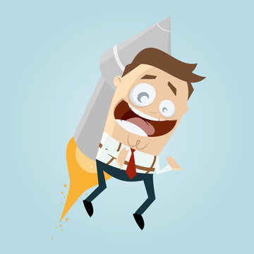 mann rakete stunt lustig feuerwerk