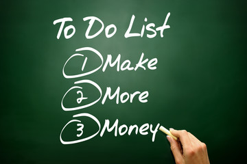 Make More Money in To Do List on blackboard