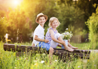 Cute kids in love