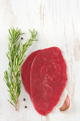 meat with rosemary
