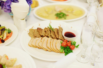 Meat Plate with Red Sauce
