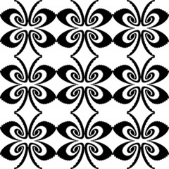 Fototapeta premium Design seamless monochrome decorative butterfly pattern