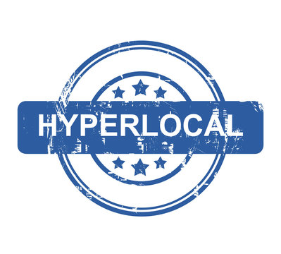 Hyperlocal business concept stamp