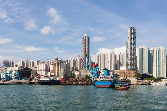 Hong Kong housing and shipyard