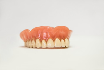 Fototapeta premium Dental dentures isolated on white