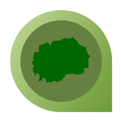 Isolated Macedonia map marker pin