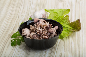 Boiled octopus