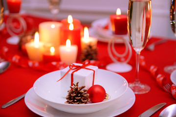 Beautiful Christmas table setting