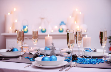 Beautiful Christmas table setting