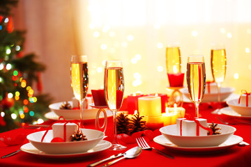 Beautiful Christmas table setting