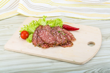Sliced salami