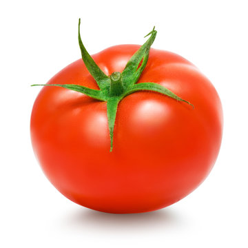  fresh red tomato isolated on white
