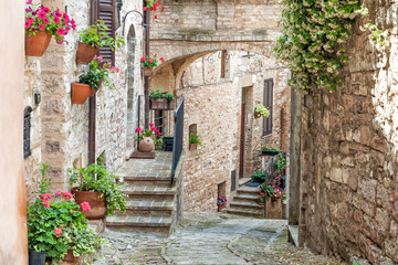 Piękna uliczka we Włoszech