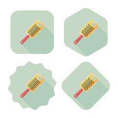 kitchenware grater flat icon with long shadow,eps10