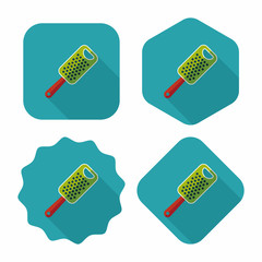 kitchenware grater flat icon with long shadow,eps10