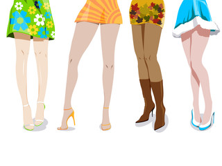 The Four Seasons - woman's legs