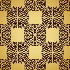 Golden background, brown seamless texture.