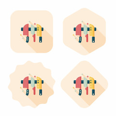 kitchenware knife flat icon with long shadow,eps10