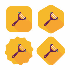 kitchenware peeler flat icon with long shadow,eps10