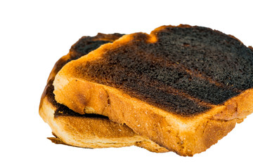 Verbrannte Toast Brotscheiben