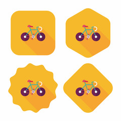 bicycle flat icon with long shadow,eps10