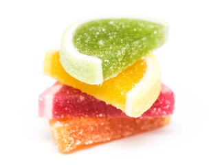 Fruit Jelly Top Group Isolated On White