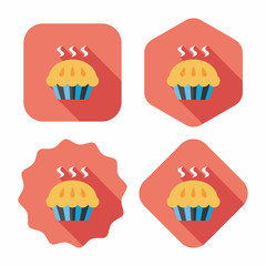 pie flat icon with long shadow,eps10